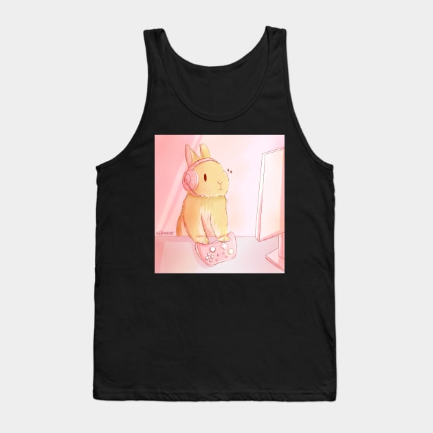 Gamer Bunny Girl Tank Top by ellenent